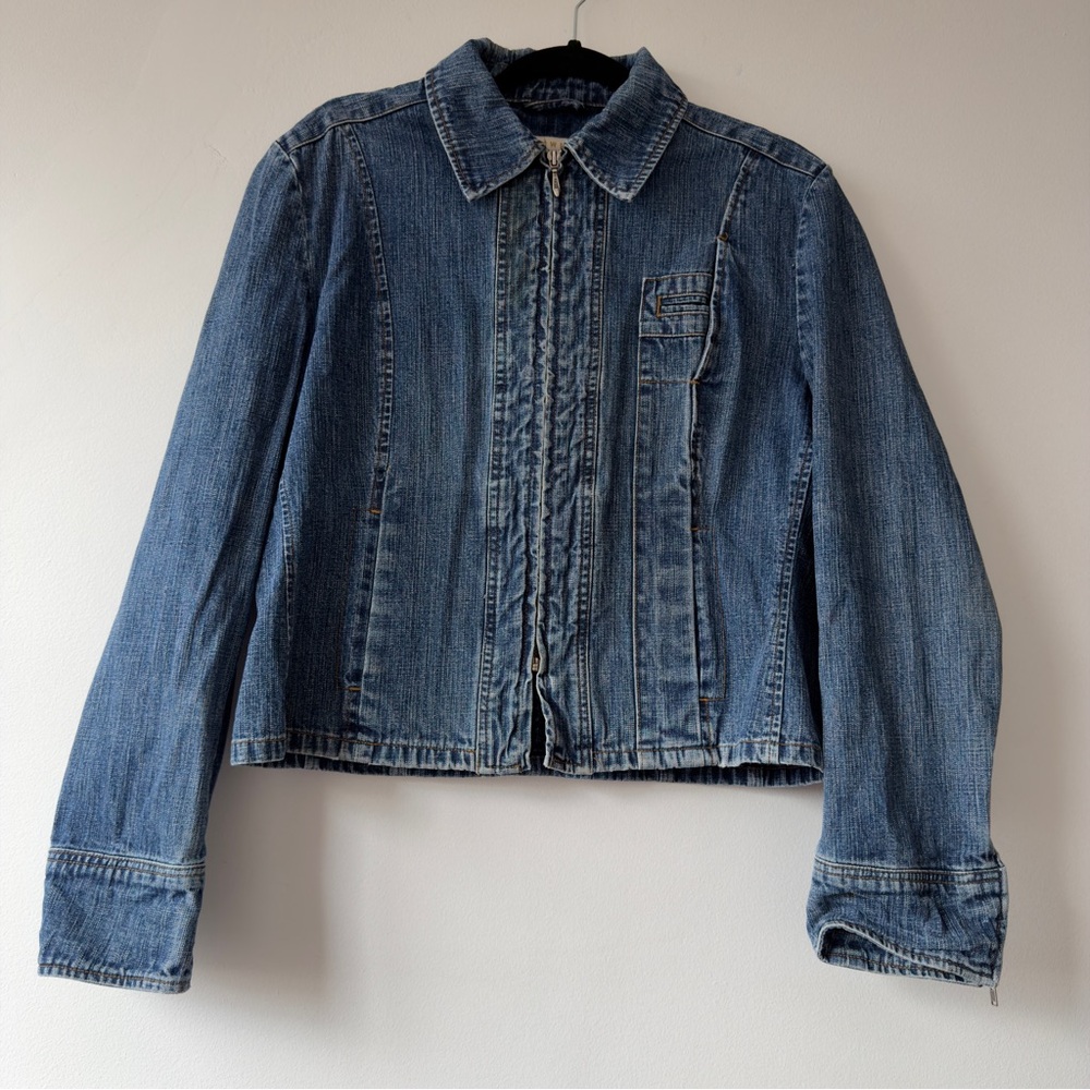 Wrangler Blue Denim Zip Jacket